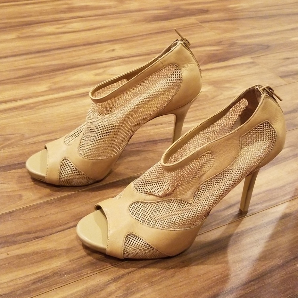 Mesh nude heels